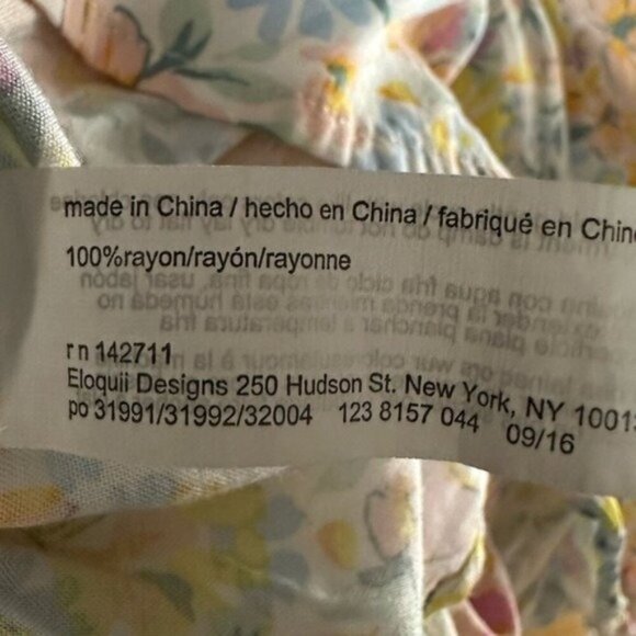 ELOQUII Cinched Front Floral Midi A-Line Dress Size 18W - Picture 10 of 12